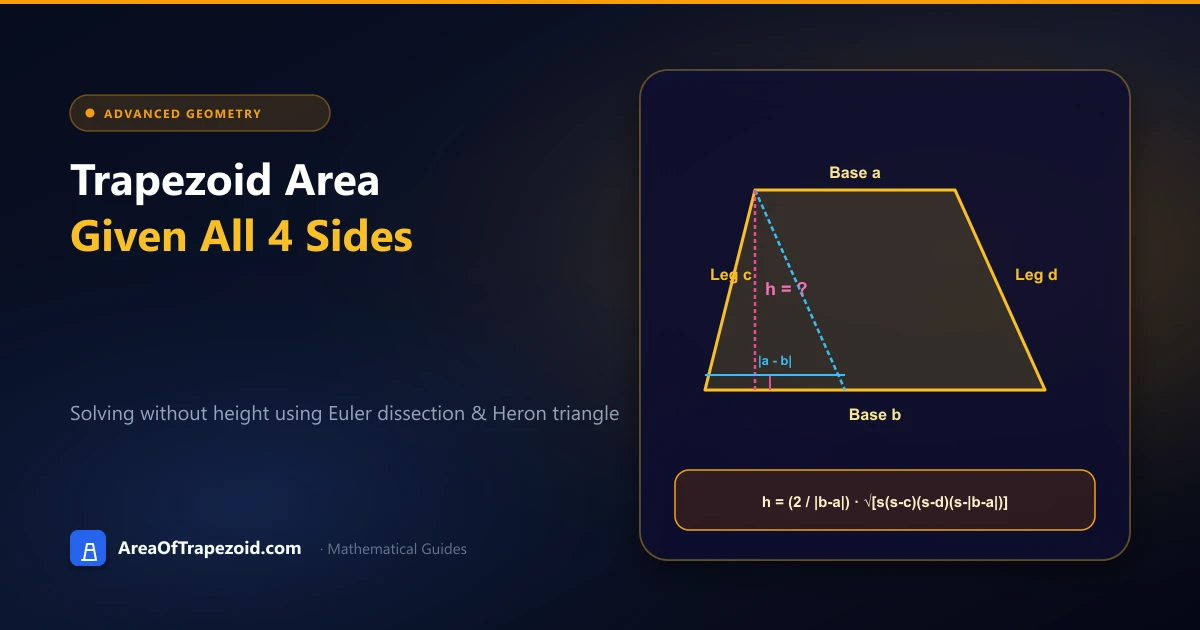 Calculating Trapezoid Area with 4 Sides: Heron's Formula & Impossible Geometry