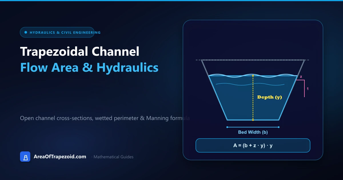 Trapezoidal Channel Flow Area: Civil Engineering & Hydraulic Calculations