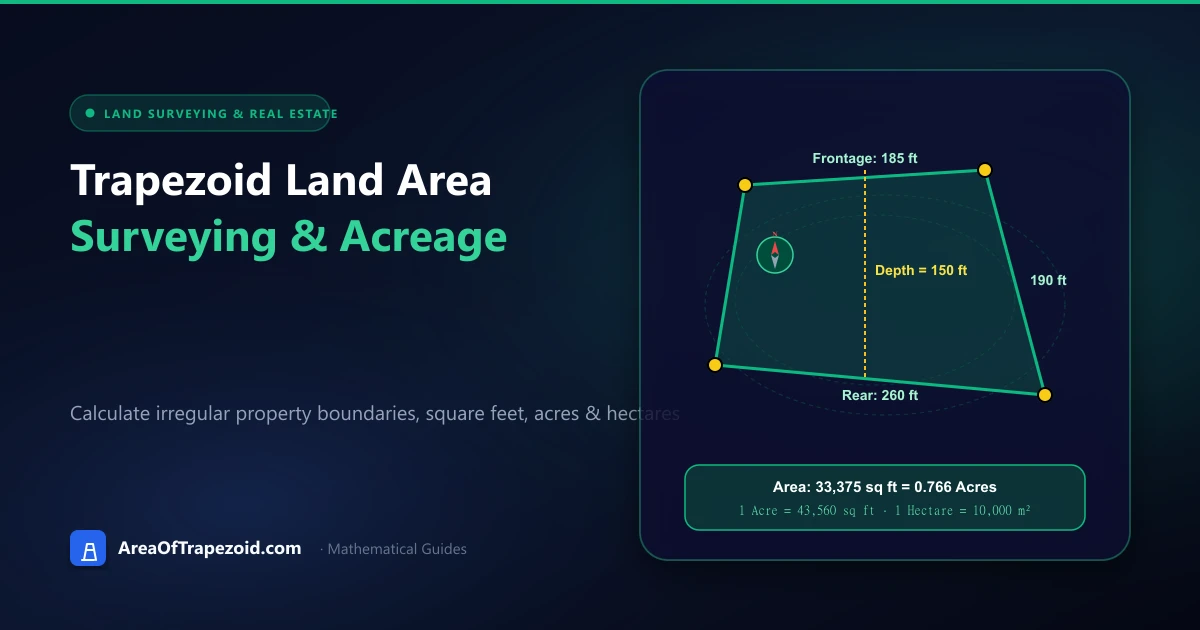 How to Calculate Trapezoidal Land Area: Acres, Sq Ft, and Irregular Lots Guide